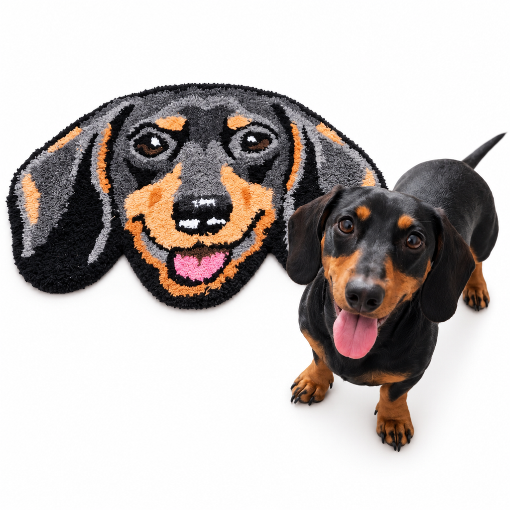 Dachshund Rug - Black & Tan