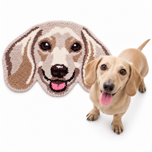 Dachshund Rug - Cream