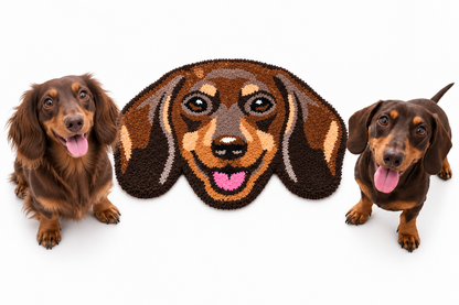 Dachshund Rug - Brown & Tan